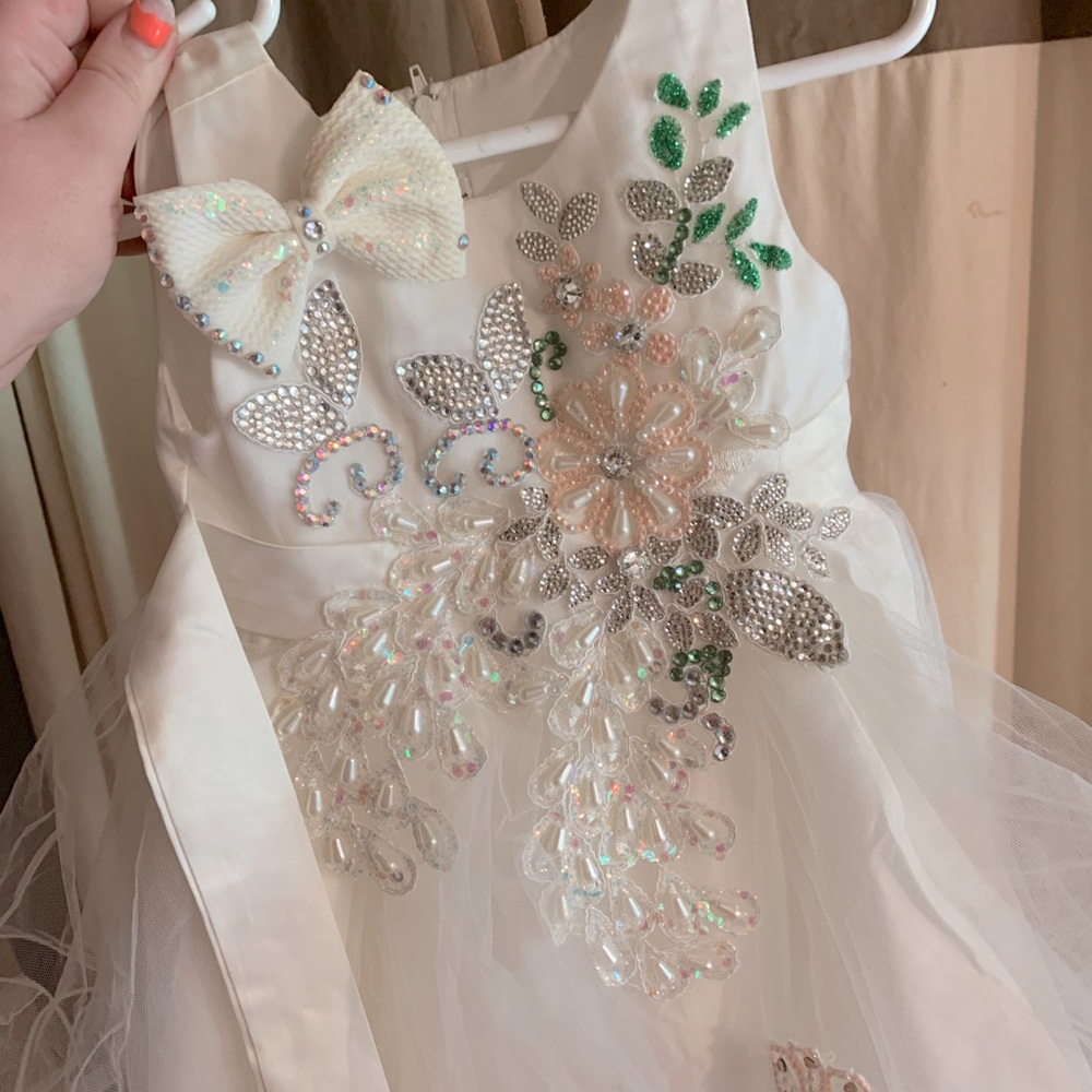 Baby girl pageant dress 6-12 months wore once